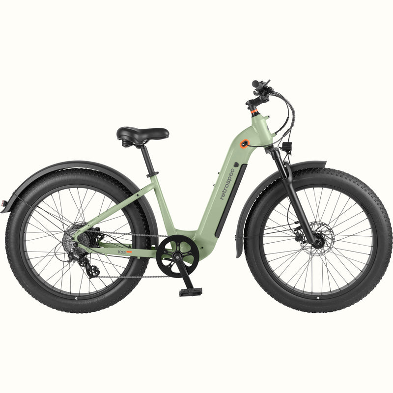 Koa Rev+ 26” Fat Tire Electric Bike - Step Through | Matte Sage