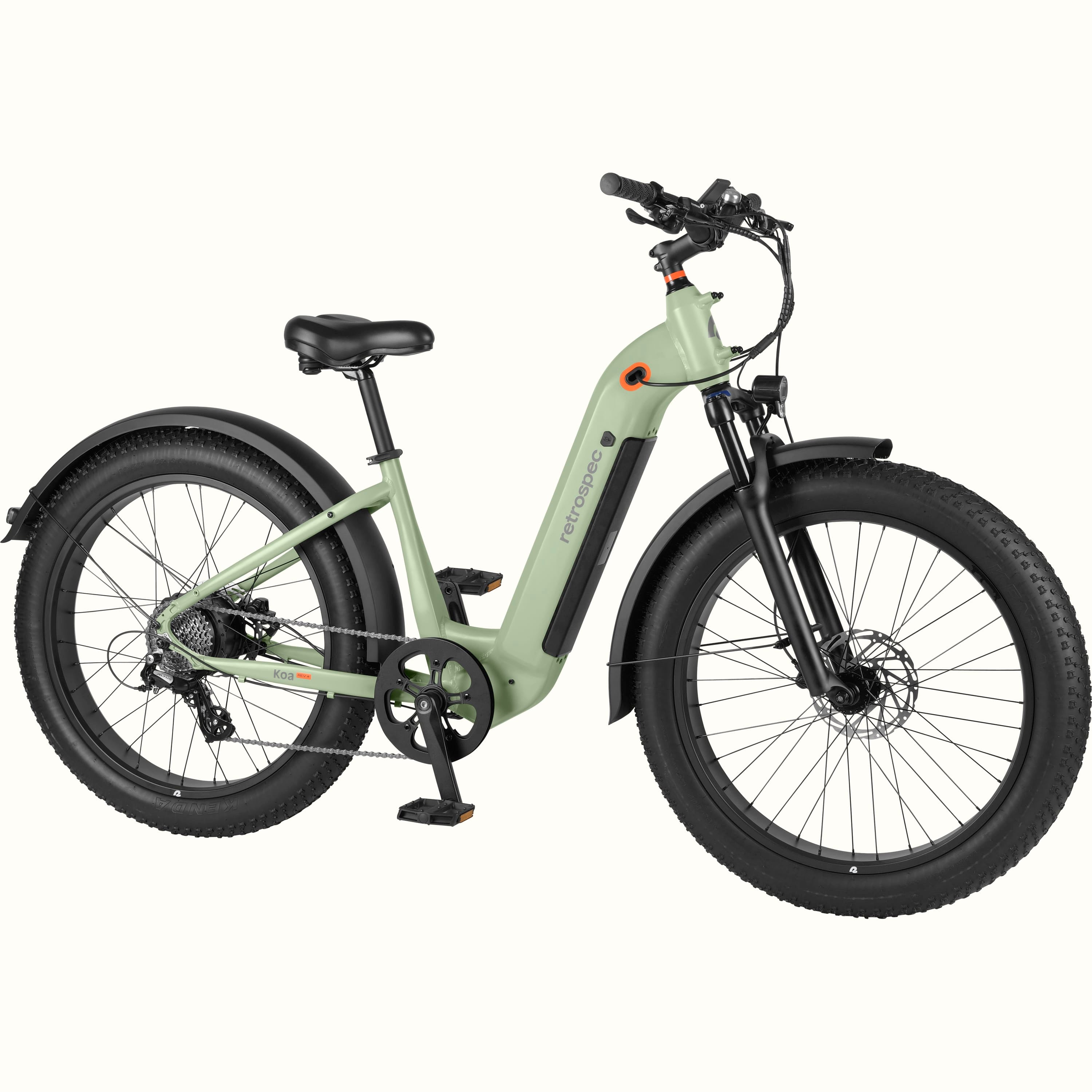 Koa Rev+ 26” Fat Tire Electric Bike - Step Through | Matte Sage