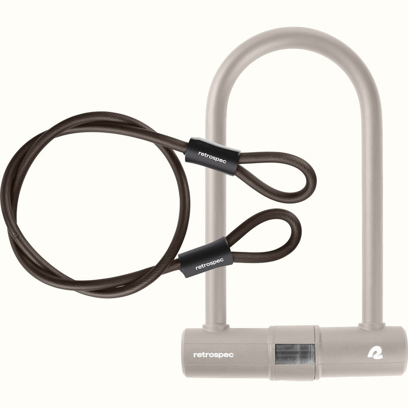 Lookout U-Lock Bike Lock With Cable - 14mm | Matte Bone