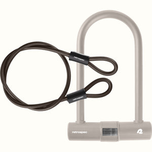 Lookout U-Lock Bike Lock With Cable - 14mm 