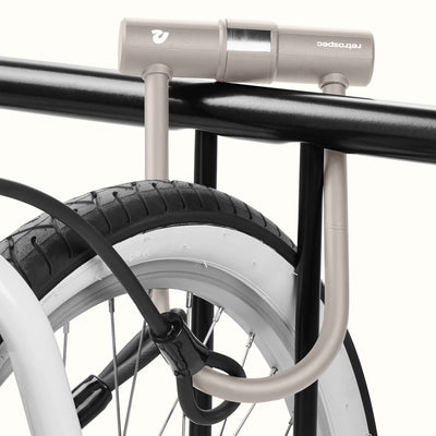 Lookout U-Lock Bike Lock With Cable - 14mm | Matte Bone