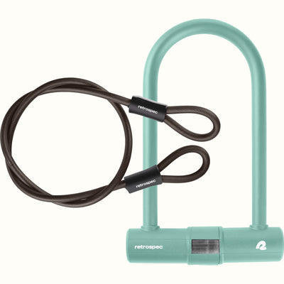Lookout U-Lock Bike Lock With Cable - 14mm | Matte Matcha