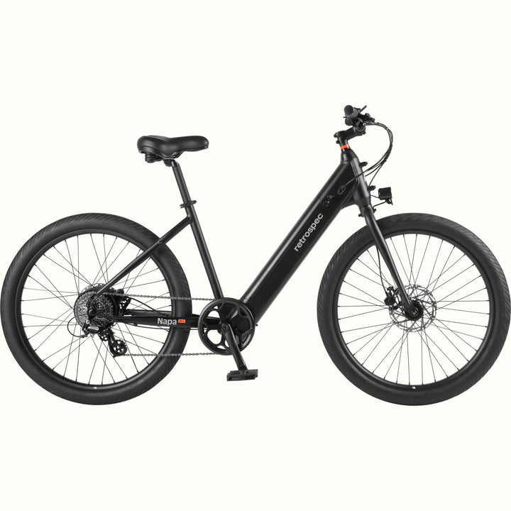 Napa Rev Hybrid/Fitness Electric Bike - Step Through | Matte Black