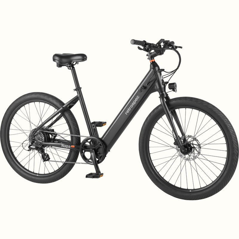 Napa Rev Hybrid/Fitness Electric Bike - Step Through | Matte Black