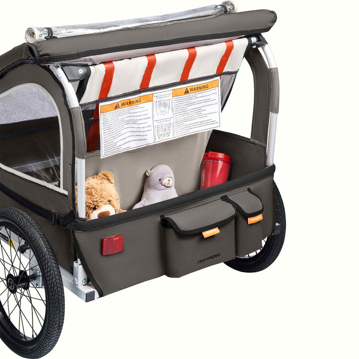 Rover Plus Kids' Bike Trailer - Single/Double | Basalt Double Child