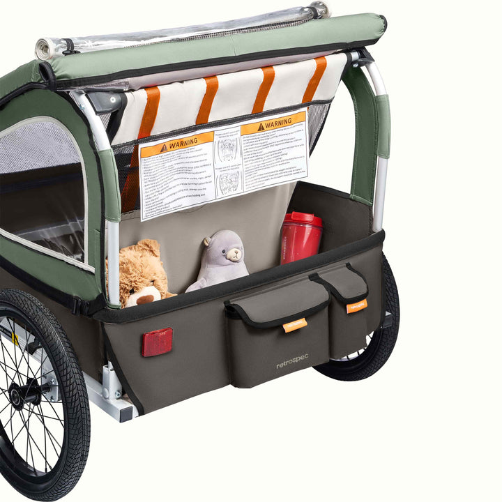 Rover Plus Kids' Bike Trailer - Single/Double | Mint Double Child