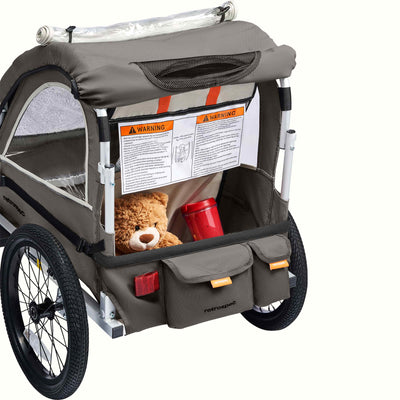 Rover Plus Kids' Bike Trailer - Single/Double | Basalt Single Child