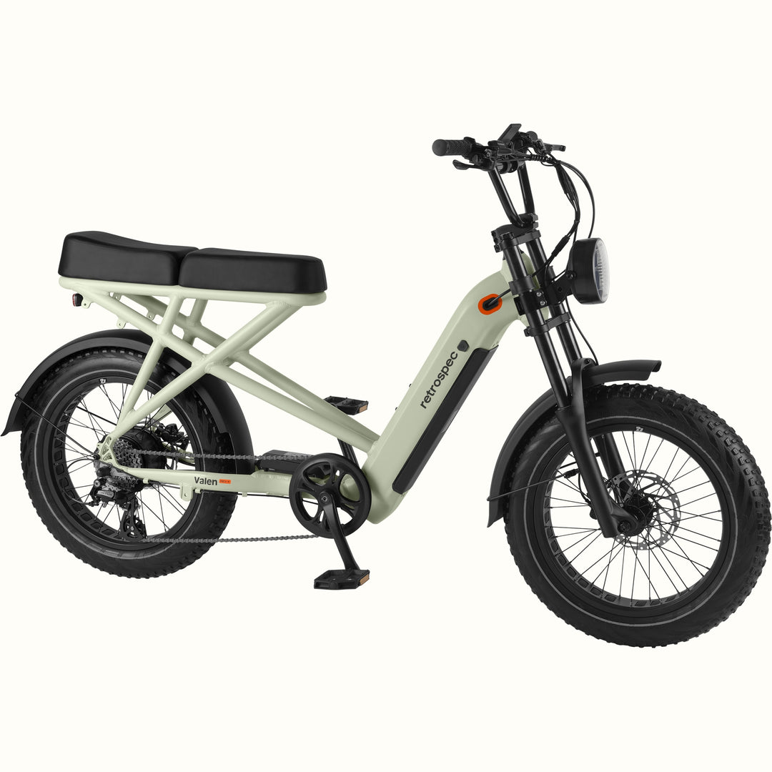 Valen Rev+ 20” Electric Fat Tire Bike - Step Through | Matte Arbor