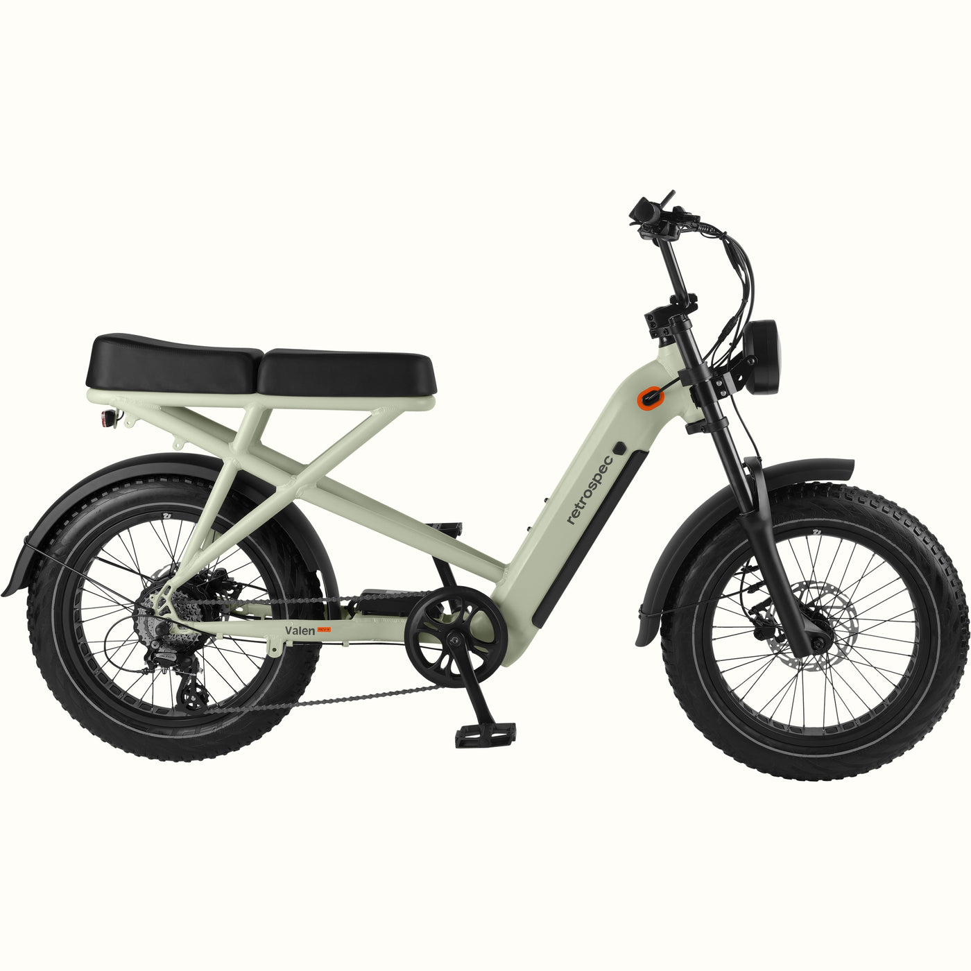 Valen Rev+ 20” Electric Fat Tire Bike - Step Through | Matte Arbor