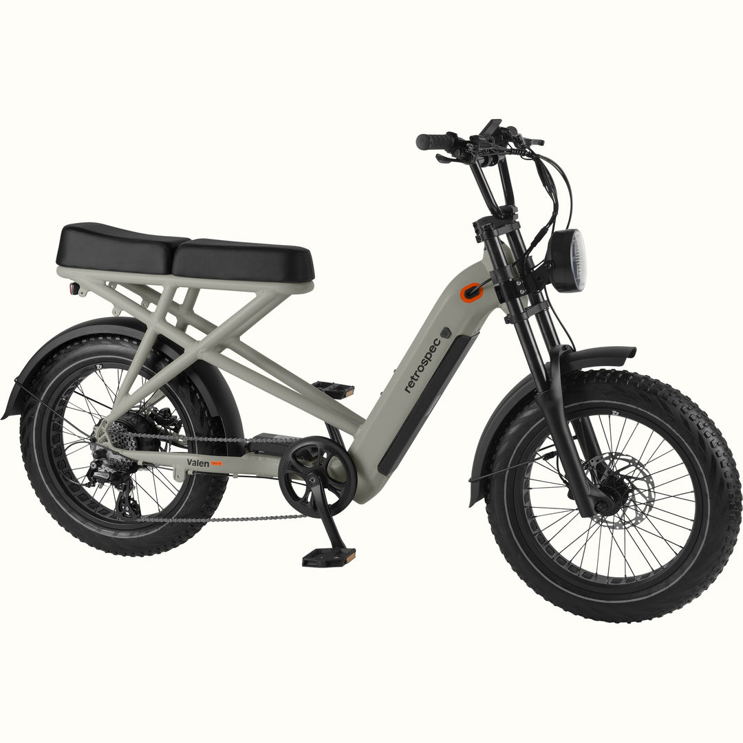 Valen Rev+ 20” Electric Fat Tire Bike - Step Through | Matte Shale