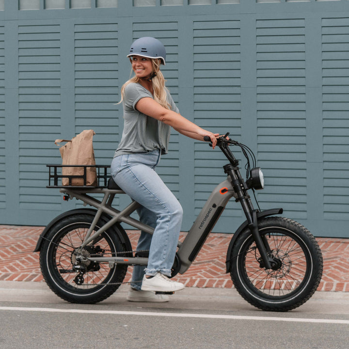 Valen Rev+ 20” Electric Fat Tire Bike - Step Through | Matte Shale