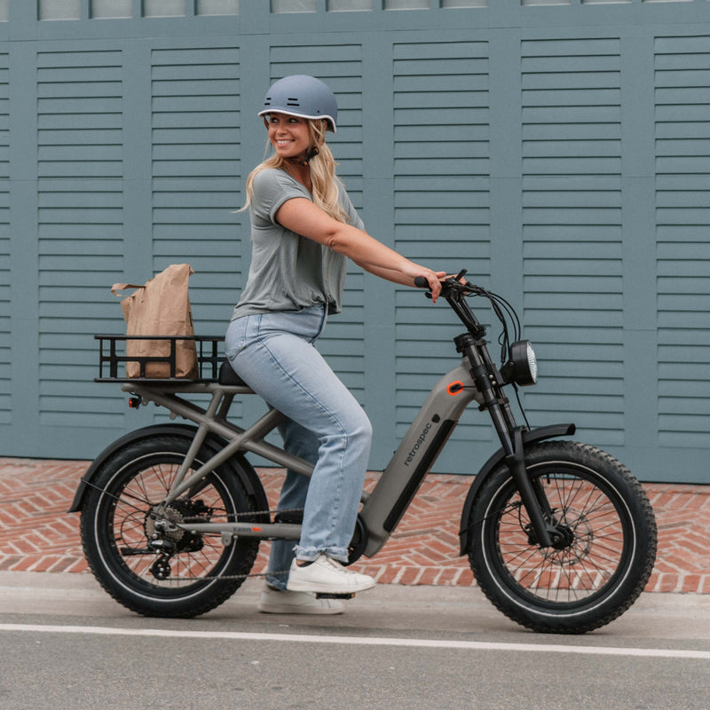 Valen Rev+ 20” Electric Fat Tire Bike - Step Through | Matte Shale