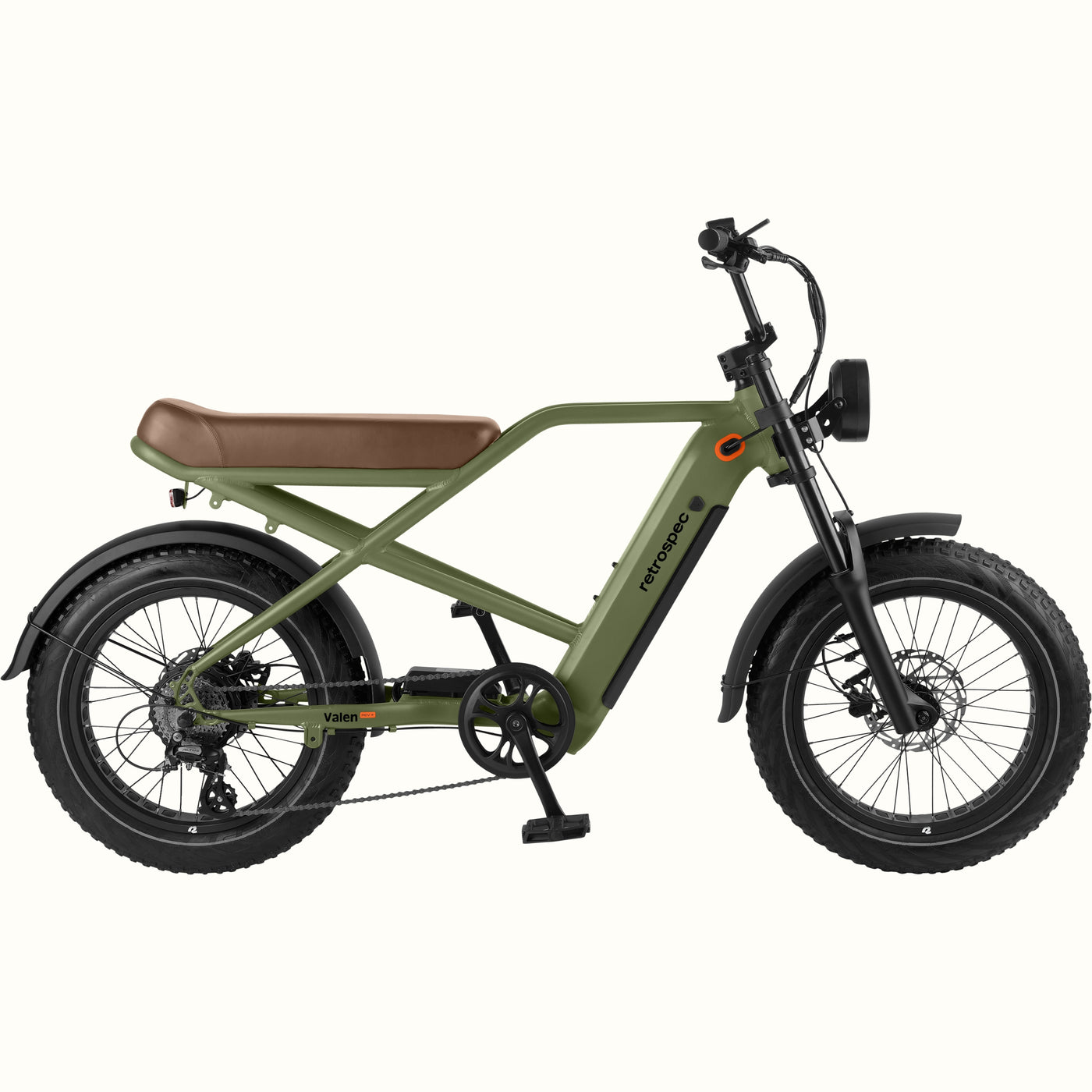 Valen Rev+ 20” Electric Fat Tire Bike | Matte Olive Drab