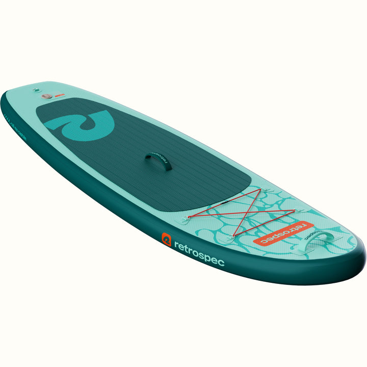 Weekender Nano Kids’ Inflatable Stand Up Paddle Board 8’ with retrospec branding on a white background.