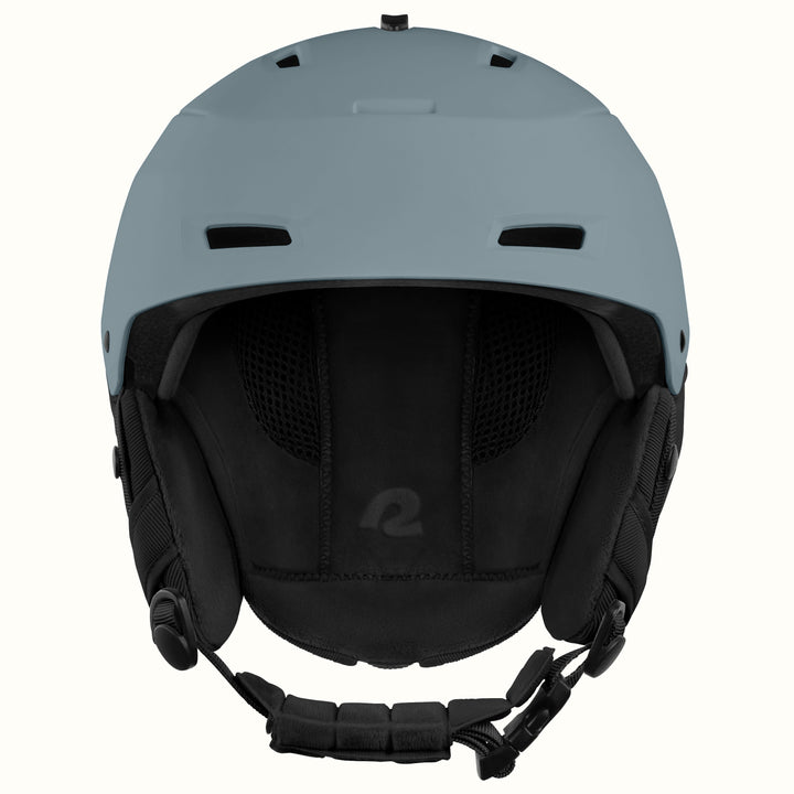 Front interior view of the retrospec Zephyr ski helmet in Matte Arctic Dusk showing its padded liner and ear pads.