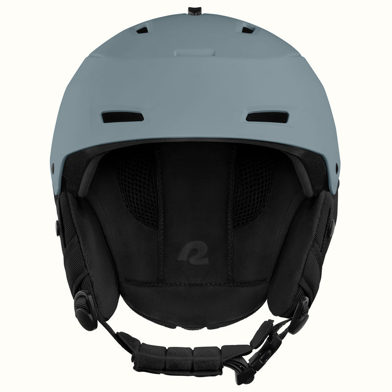 Front interior view of the retrospec Zephyr ski helmet in Matte Arctic Dusk showing its padded liner and ear pads.