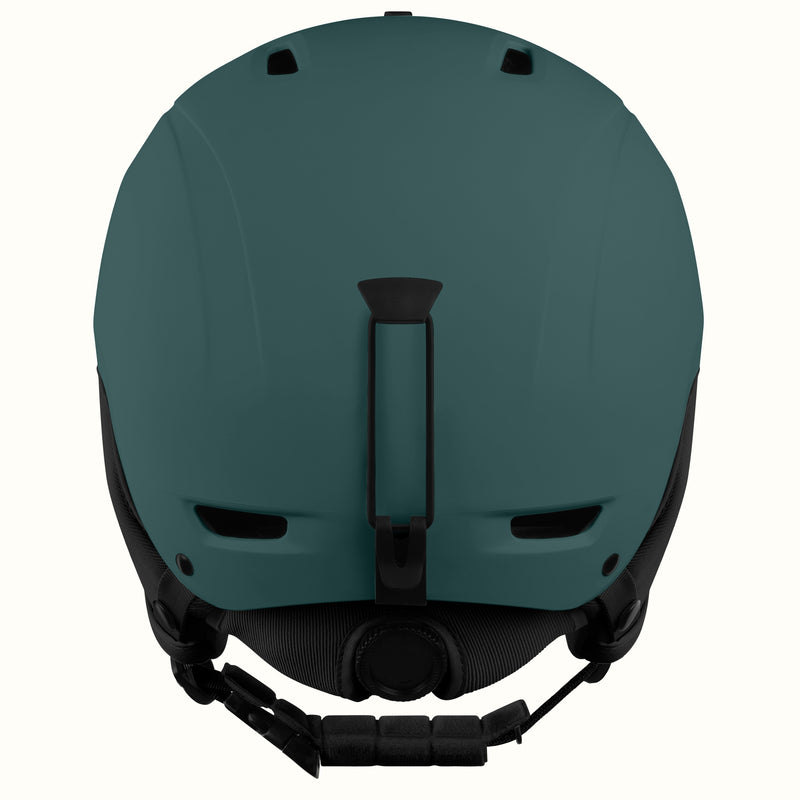 Back view of the retrospec Zephyr, a ski and snowboard helmet in Matte Deep Glacier with a rear fit dial.