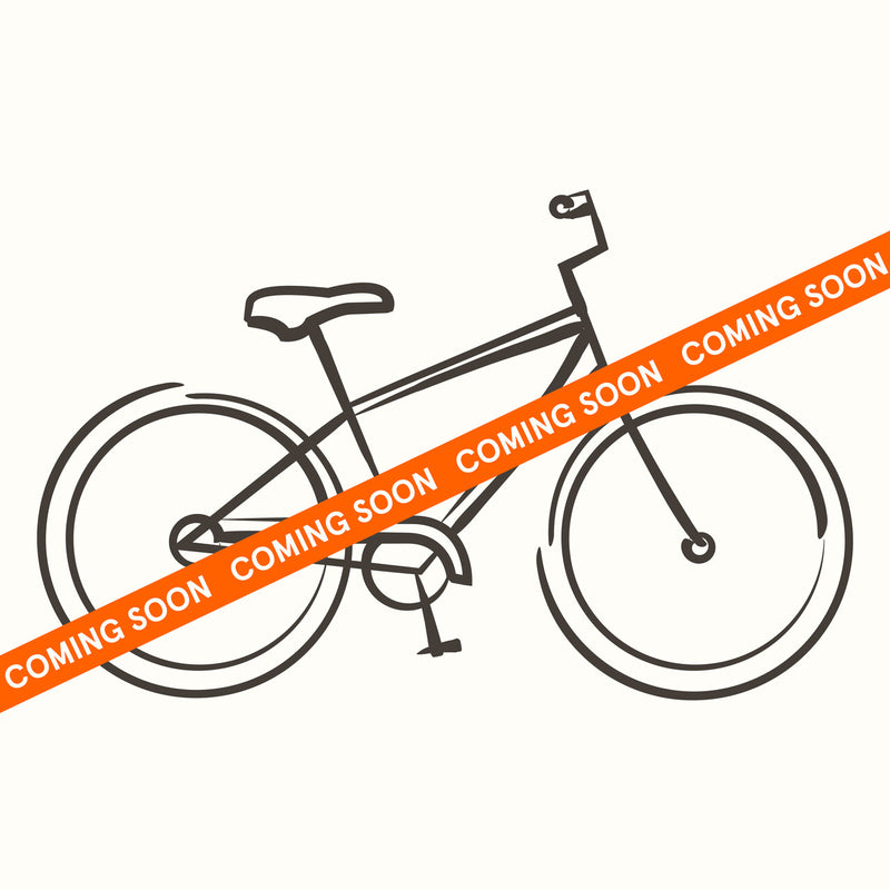 Outline of a bicycle with 'COMING SOON' text overlay on a white background
