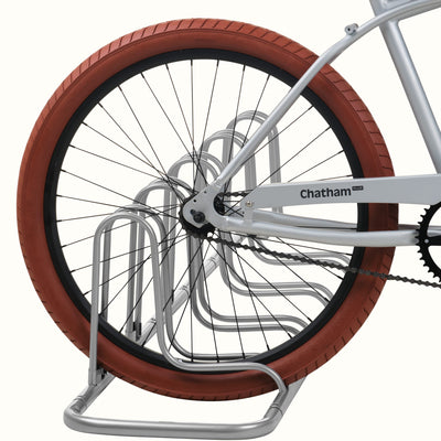 Stash Garage Bike Rack | 5-Bike Silver