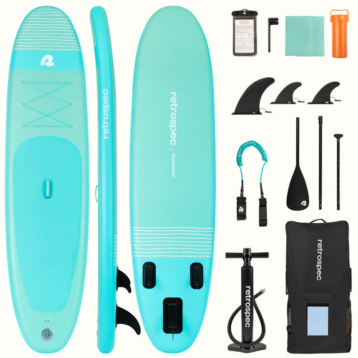 Weekender Inflatable Paddle Board 10' | Seafoam Stripes