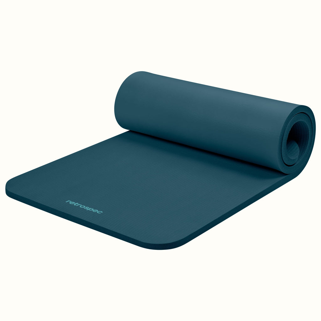 Solana Yoga Mat 1 Thick W/Nylon Strap for Men & Women - Non Slip Exercise  Mat f
