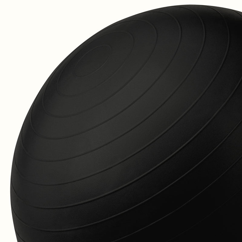 Luna Exercise Ball | Black Ball and Base 55cm