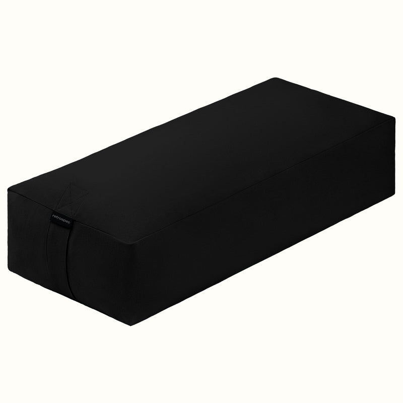 Sequoia Yoga Bolster | Black Rectangular