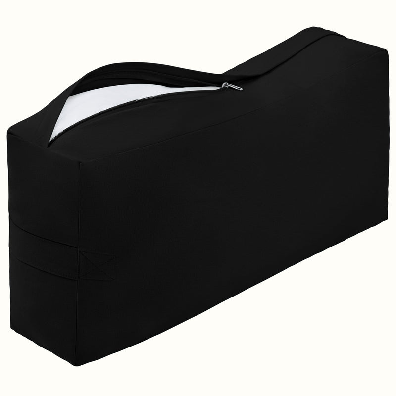 Sequoia Yoga Bolster | Black Rectangular