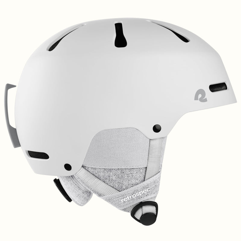 Retrospec Comstock Ski & Snowboard Helmet | Color: Matte White Retrospec Comstock Ski & Snowboard Helmet | Color: Matte White