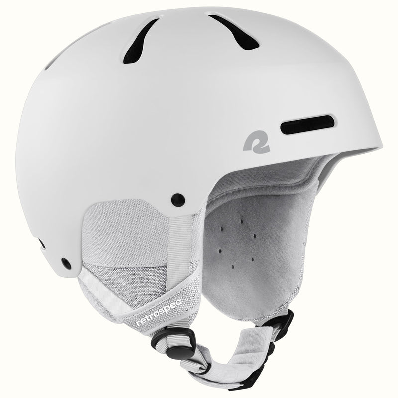 Retrospec Comstock Ski & Snowboard Helmet | Color: Matte White Retrospec Comstock Ski & Snowboard Helmet | Color: Matte White