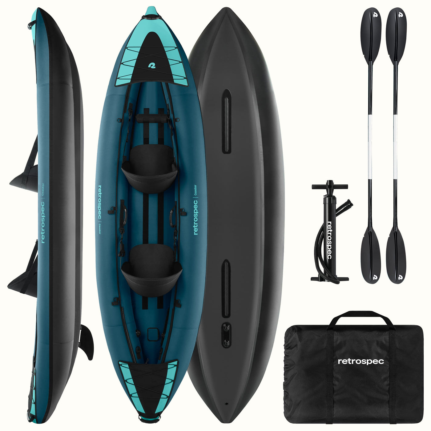 Coaster 2 Person Inflatable Kayak | Ocean Blue