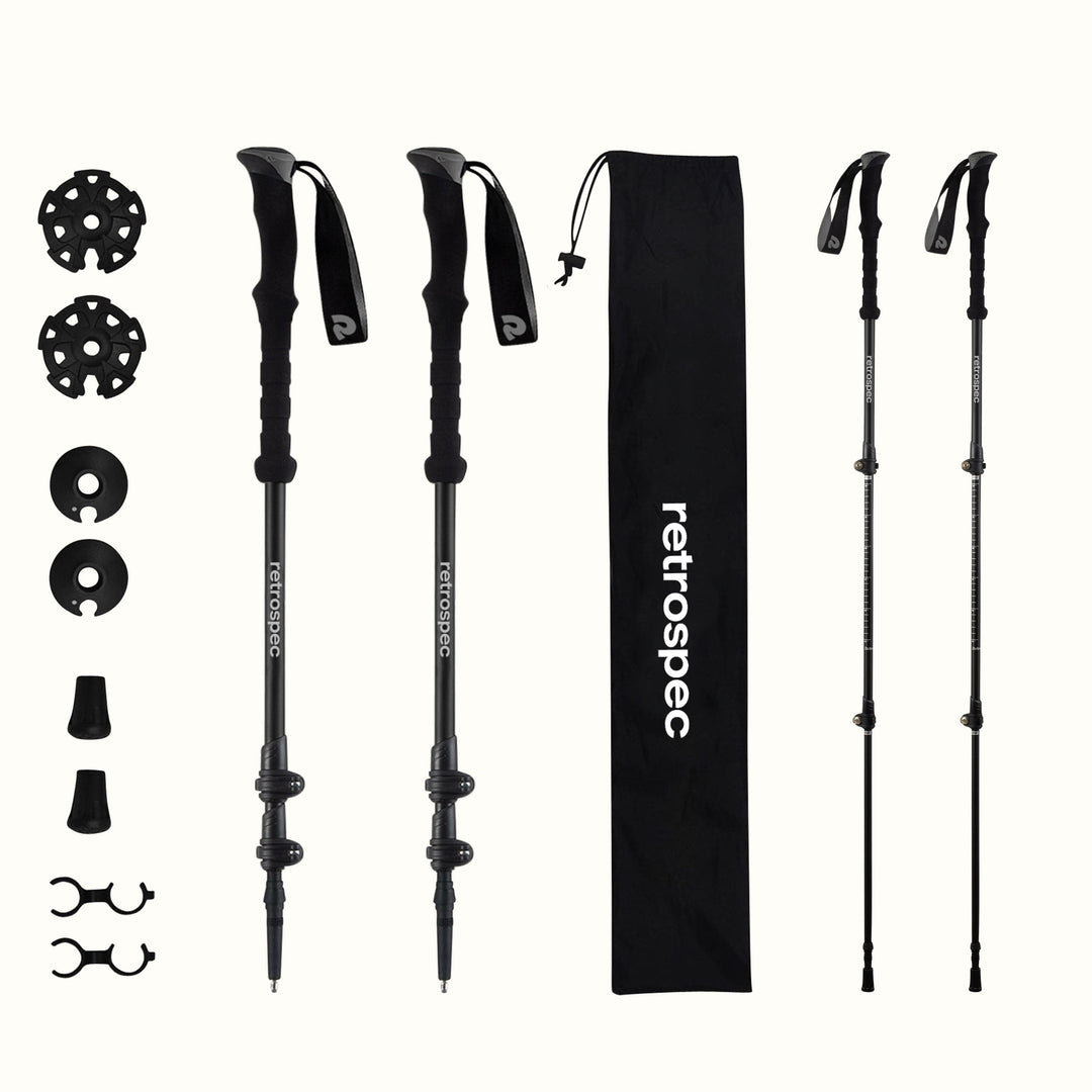 best retractable fishing pole for hiking Ultra Light 100% Carbon Fiber Trekking Poles, Black (Matte) This is a bold Collapsible Fishing Rod For Backpacking