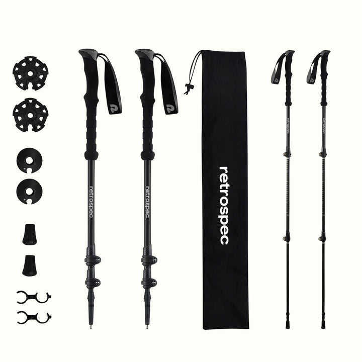 Solstice Trekking Poles - Aluminum, Foam Handle | Matte Black Foam 