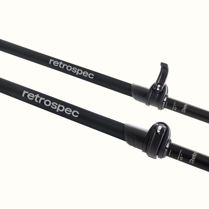 Solstice Trekking Poles - Aluminum, Foam Handle | Matte Black Foam