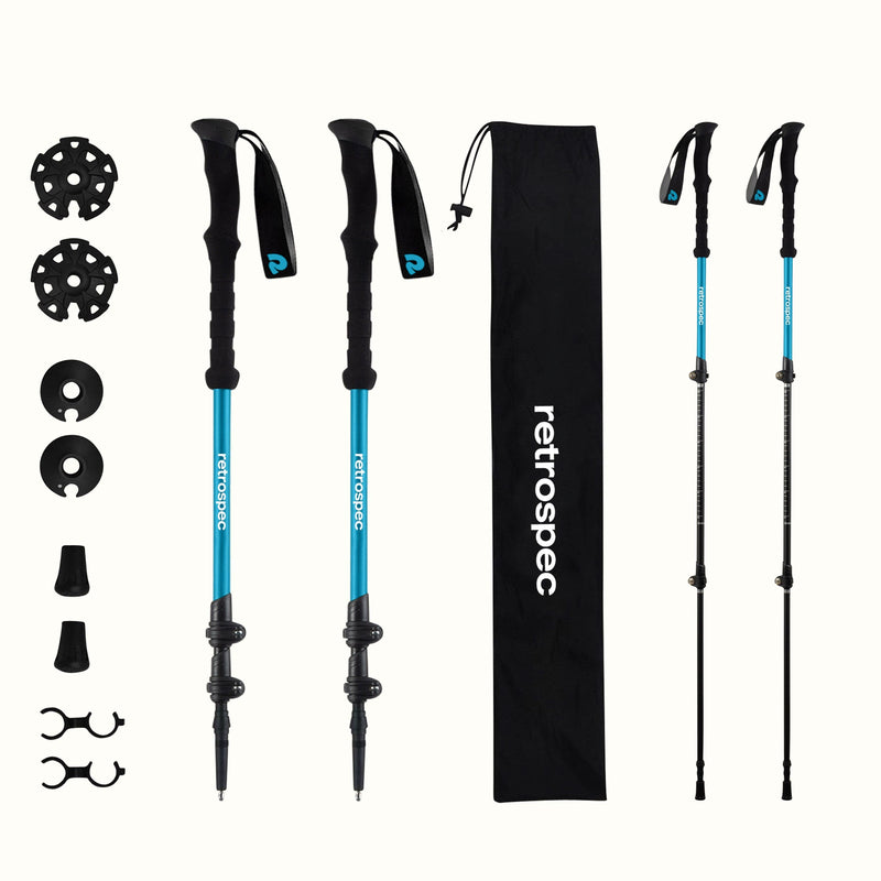 Solstice Trekking Poles - Aluminum, Foam Handle | Polar Blue Foam 