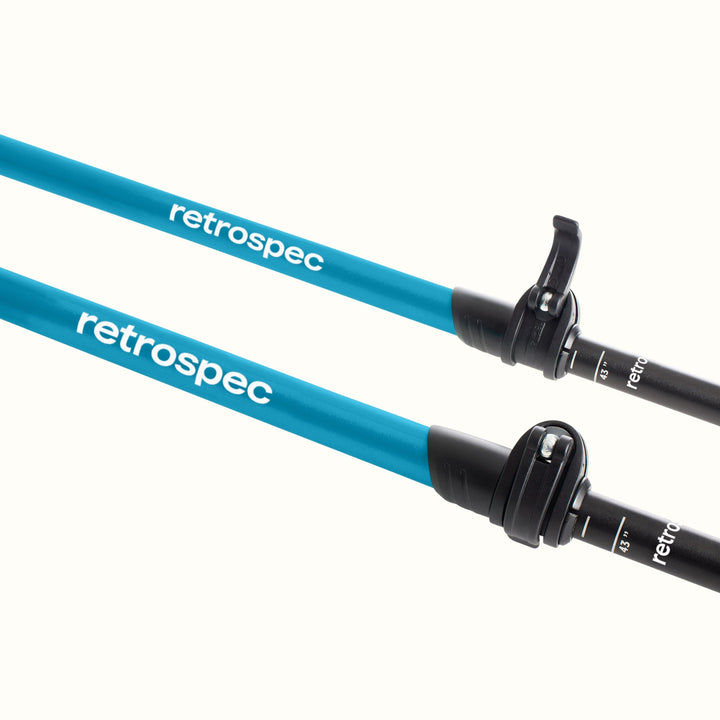 Solstice Trekking Poles - Aluminum, Foam Handle | Polar Blue Foam