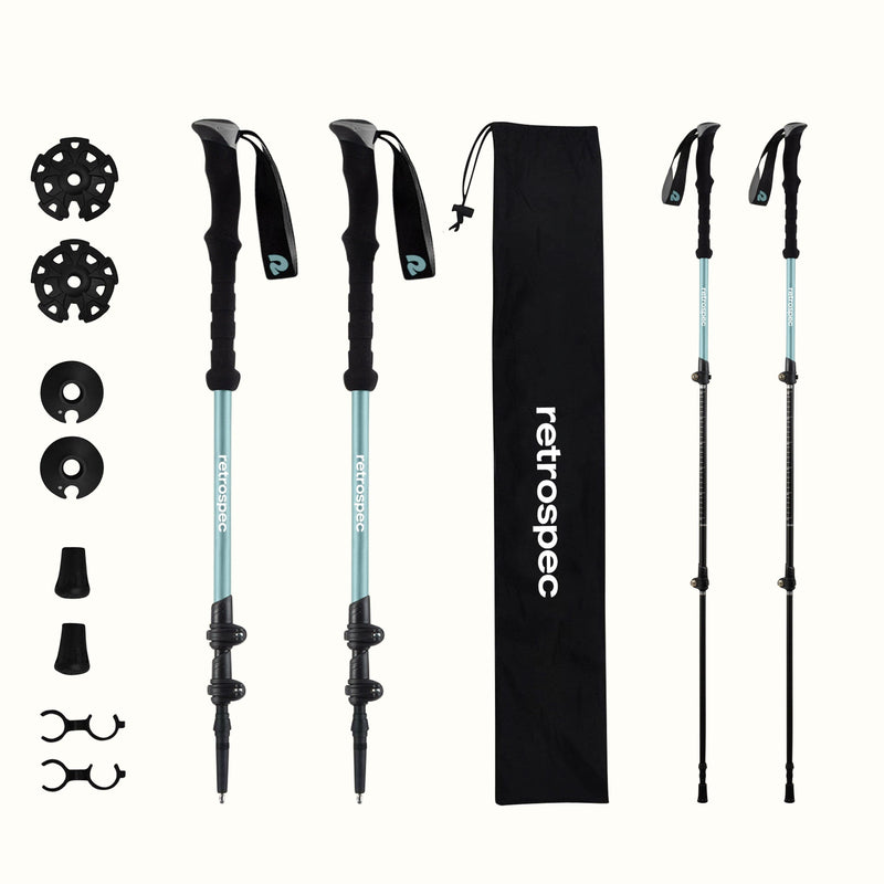 Solstice Trekking Poles - Aluminum, Foam Handle | Winter Mint Foam 