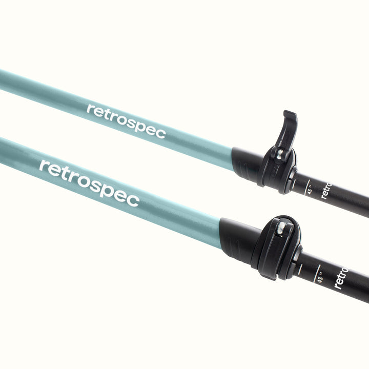 Solstice Trekking Poles - Aluminum, Foam Handle | Winter Mint Foam