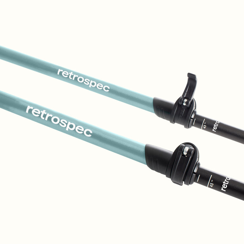 Solstice Trekking Poles - Aluminum, Foam Handle | Winter Mint Foam