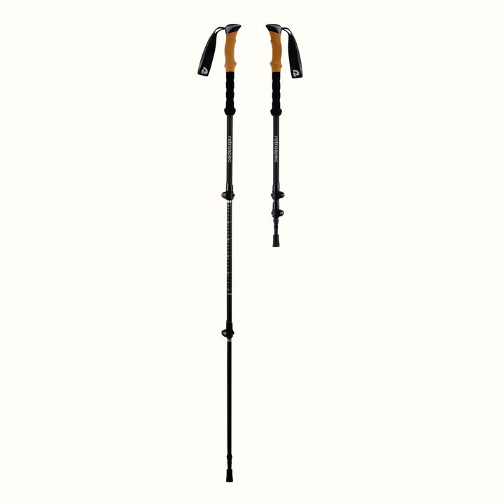 Solstice Trekking Poles - Aluminum, Cork Handle | Matte Black Cork