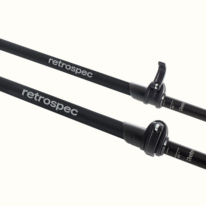 Solstice Trekking Poles - Aluminum, Cork Handle | Matte Black Cork