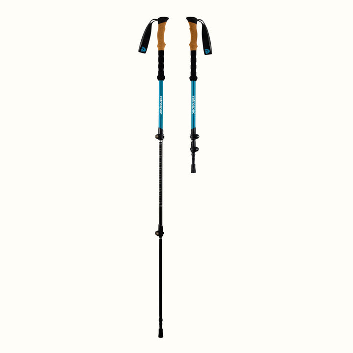 Solstice Trekking Poles - Aluminum, Cork Handle | Polar Blue Cork 