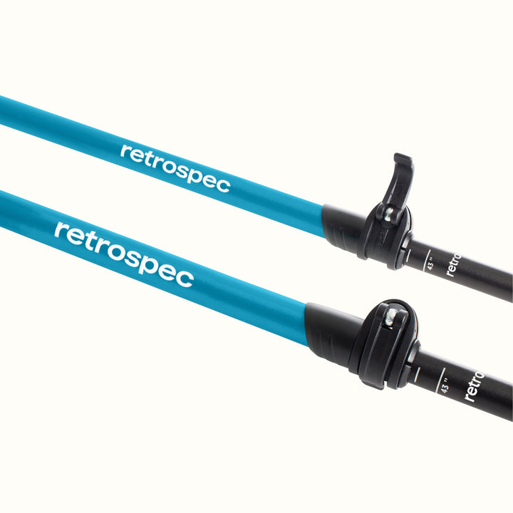 Solstice Trekking Poles - Aluminum, Cork Handle | Polar Blue Cork 