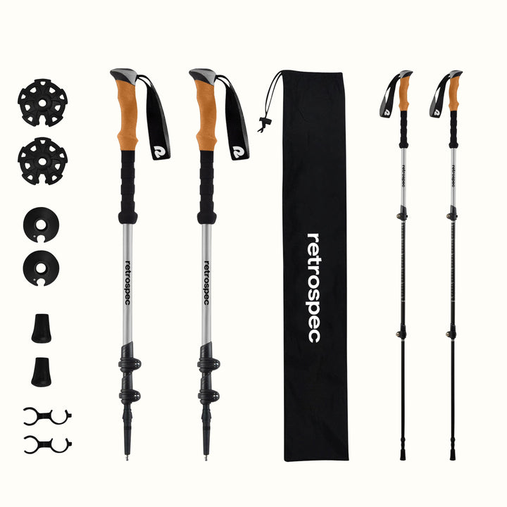 Solstice Trekking Poles - Aluminum, Cork Handle | Slate Cork 