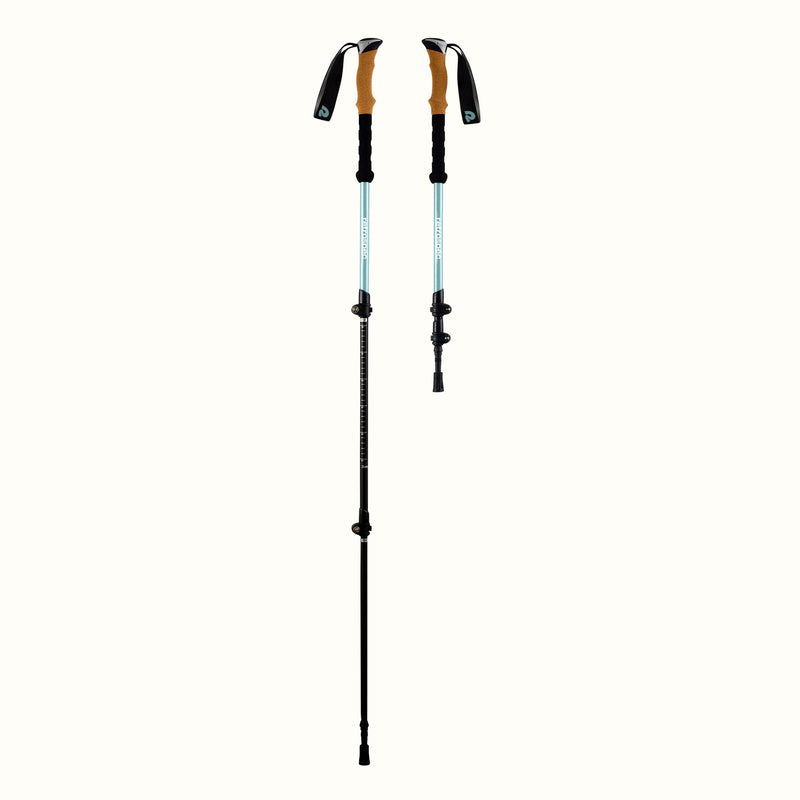 Solstice Trekking Poles - Aluminum, Cork Handle | Winter Mint Cork 