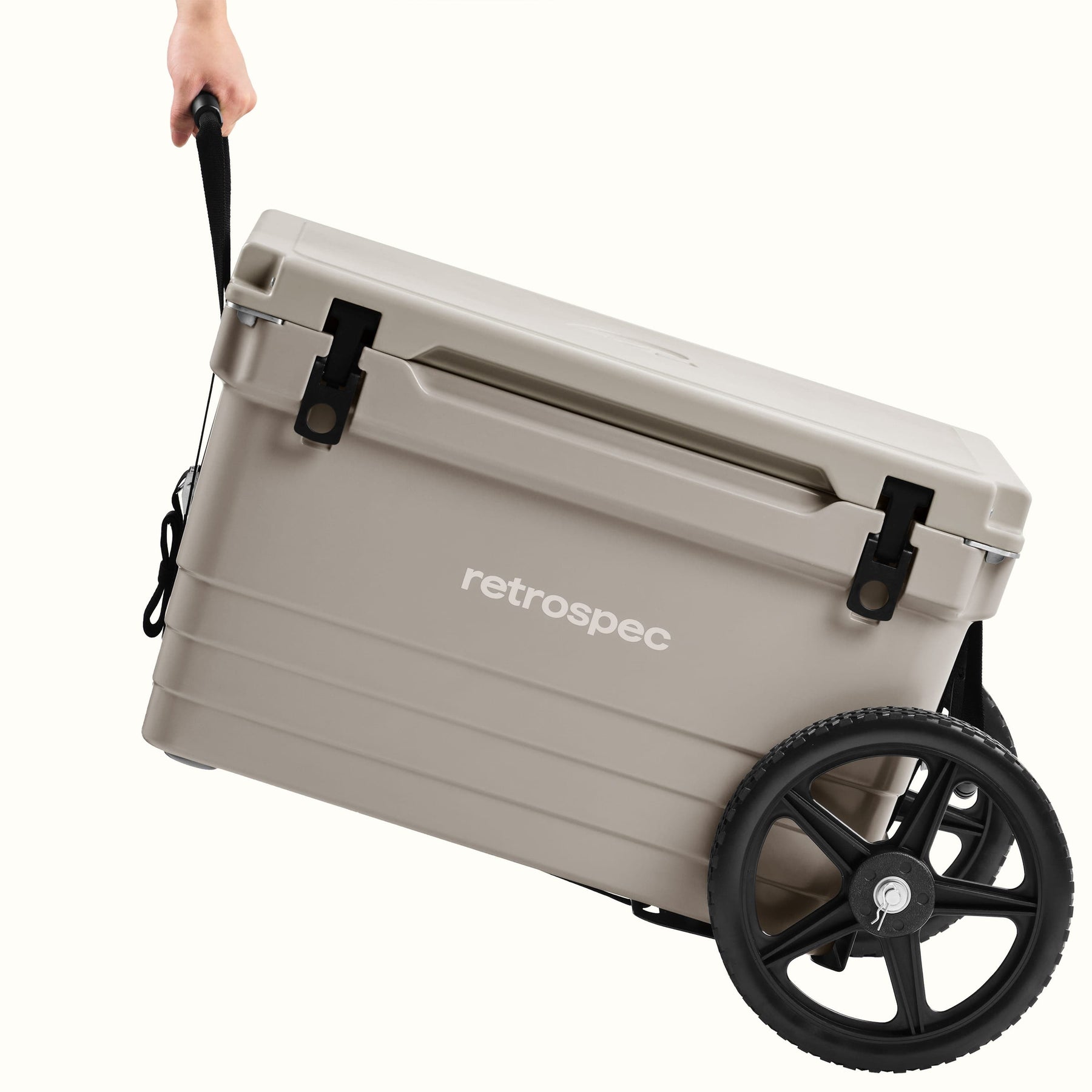  FERUERW Upgraded Cooler Wheel Kit, Universal Cooler Cart Kit  for Heavy-Duty Coolers,15.5 in to 17.5 in Wide Coolers, All Terrain 12 Inch  Wheels&Ratchet Straps, Roller Accessories for Camping & Beach 