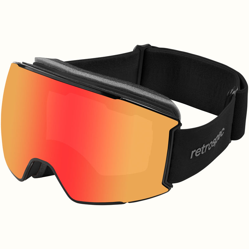 Zenith Ski & Snowboard Goggles | Matte Black and Jasper