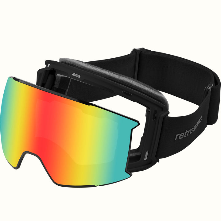 Zenith Ski & Snowboard Goggles | Matte Black and Kaleido 