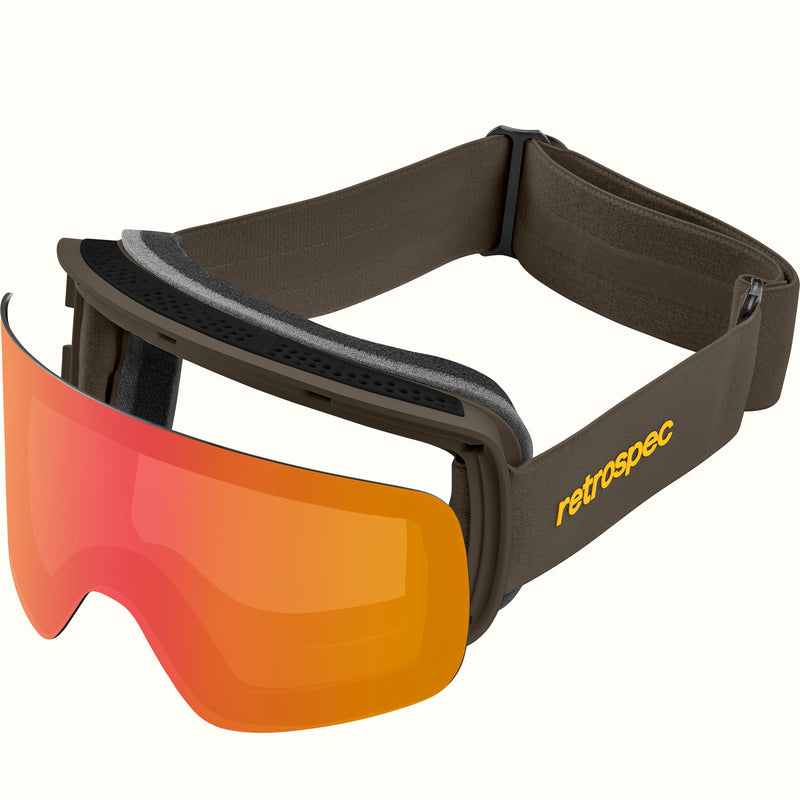 Flume Ski & Snowboard Goggles | Matte Basalt and Jasper