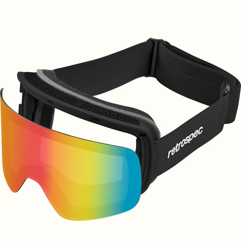 Flume Ski & Snowboard Goggles | Matte Black and Kaleido